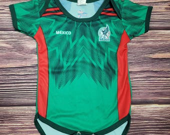 Mexico Baby Soccer Jersey, pañalero Bebe Jumpsuit , Seleccion Mexicana Green baby Bodysuit