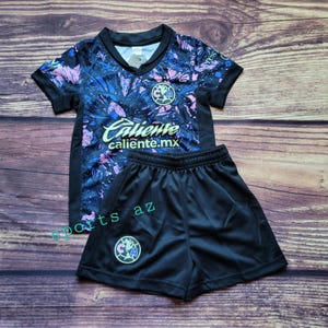 Club America Kid&#39;s Uniform, multicolor Soccer Outfit, Jersey and Shorts, Futbol Uniform, Unbranded