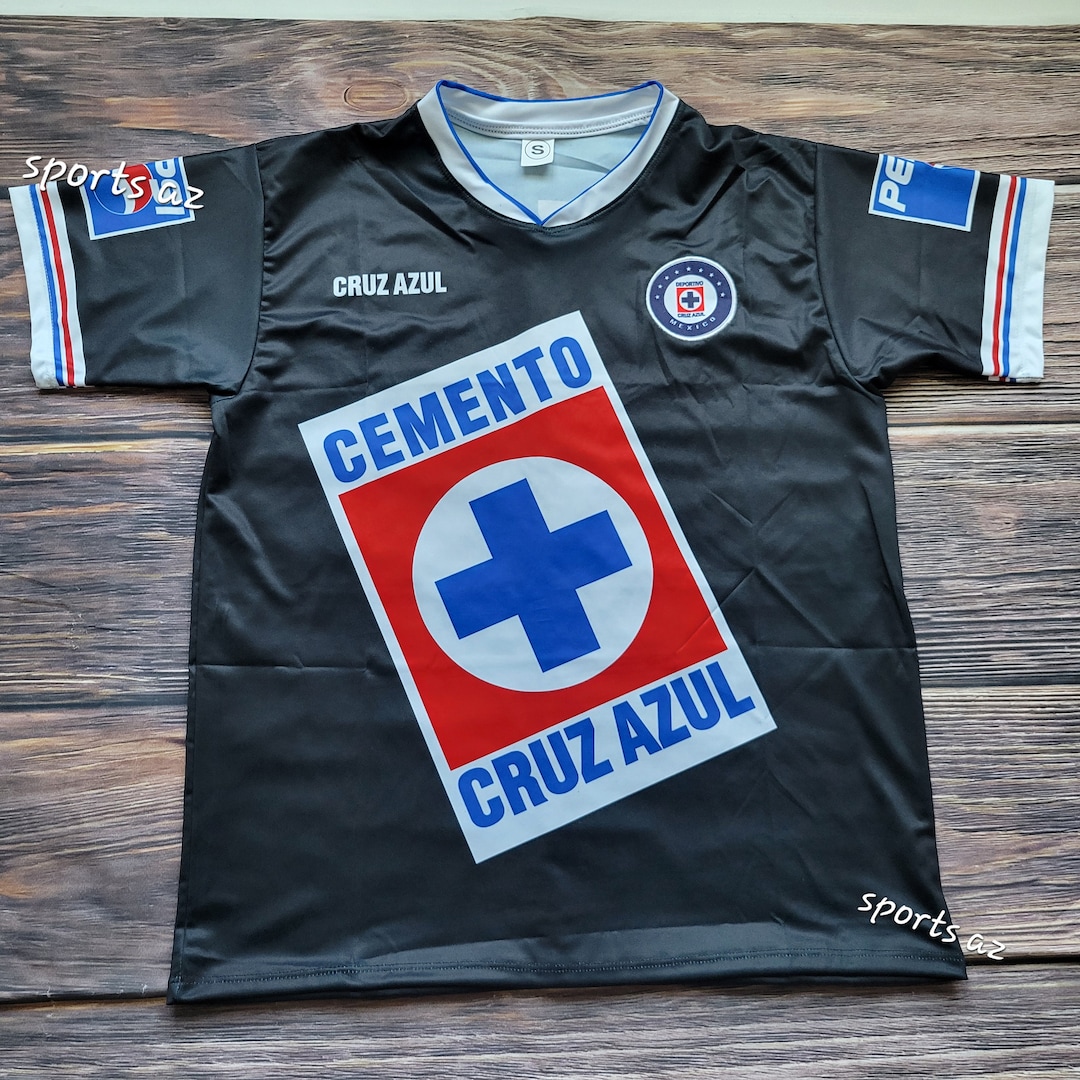 Cruz Azul Soccer Jersey, La Maquina Cementera Black Retro Soccer