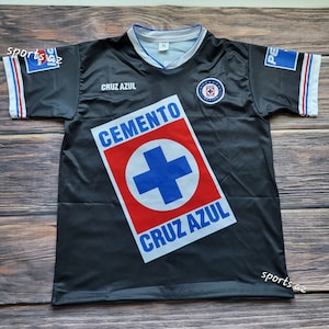 Cruz Azul Soccer Jersey, La Maquina Cementera Black Retro Soccer Jersey