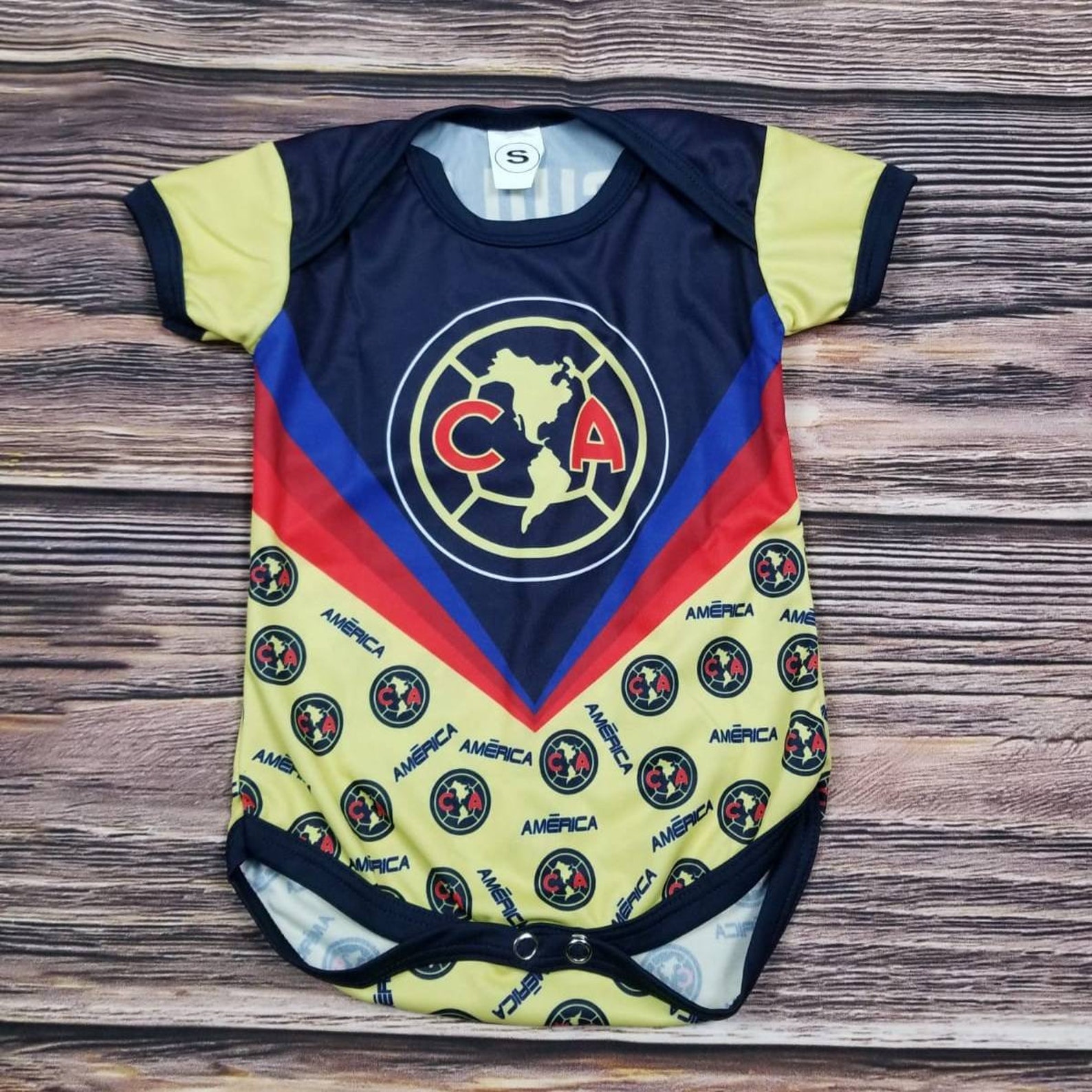 Club América Baby Soccer Jersey Multilogos pañalero Bebe Etsy