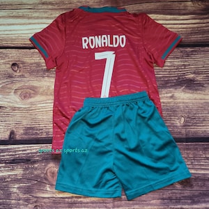Portugal Kid's Uniform, Soccer Outfit, Jersey and Shorts, Futbol Uniform, Unbranded Home 4