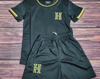 Honduras Kid's Soccer Uniform, Away Soccer Outfit, Jersey and Shorts, Black Color Futbol Uniform, Unbranded