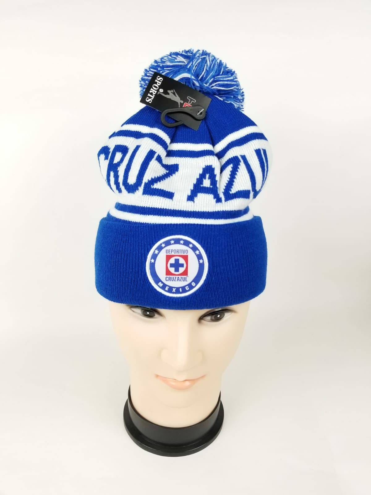 Cruz Azul Soccer Beanie, La Maquina Cementera Mexican Soccer Team Blue Pom  Beanie - Etsy Norway