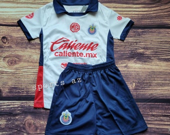 Chivas Kid's Away Uniform, Soccer Outfit, Jersey and Shorts, Futbol Uniform, Unbranded