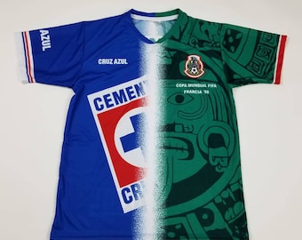 Cruz Azul Mexico Jersey, Retro Soccer Jersey | Mens Soccer Jersey | Mexico National Soccer Team,La Maquina Cementera