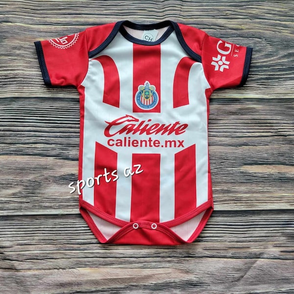 Chivas de Guadalajara Baby Soccer Jersey, pañalero Bebe Jumpsuit Rebaño sagrado baby Bodysuit