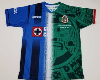 Cruz Azul La Maquina Jersey Blue Futbol Soccer Club Size Large?