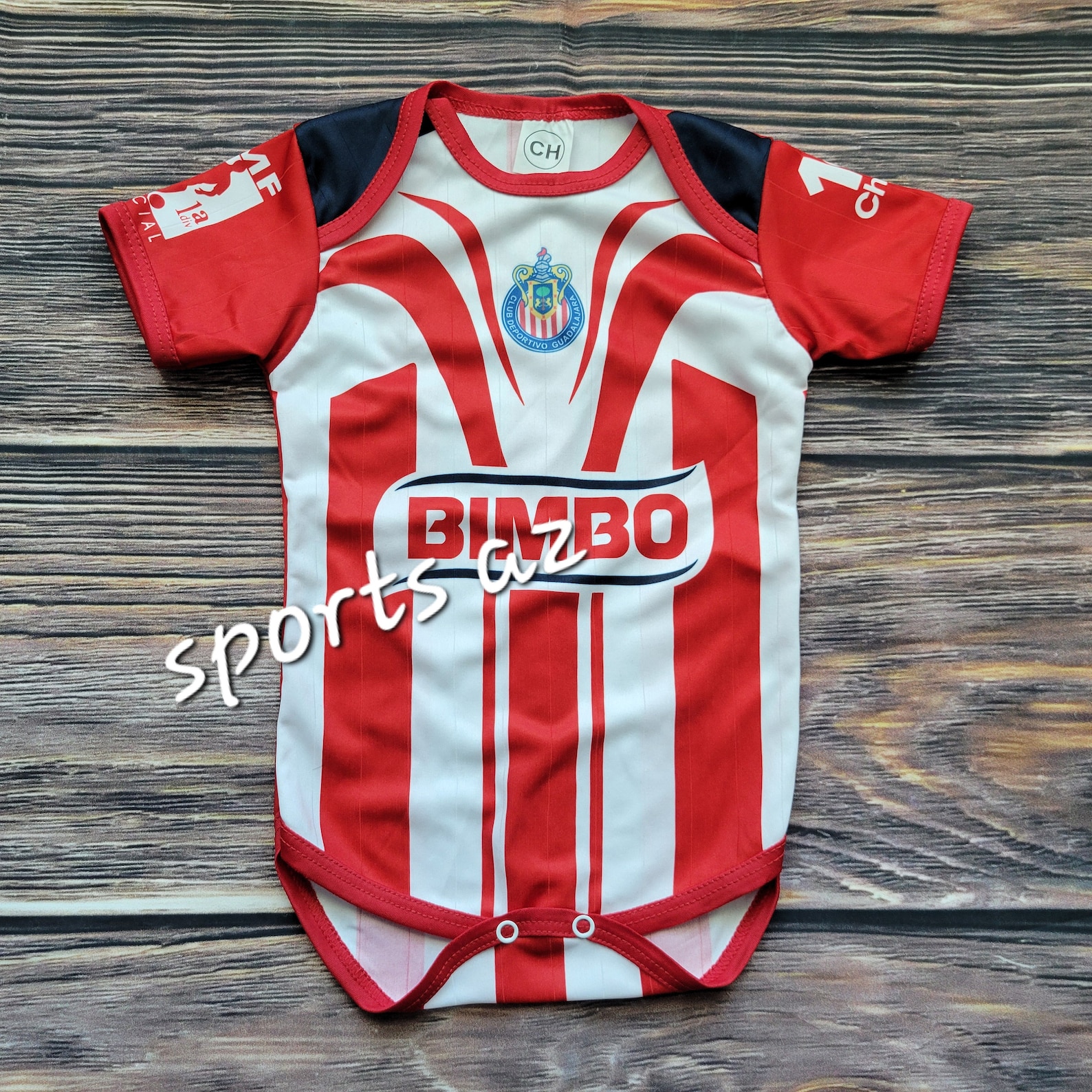Chivas Retro Baby Soccer Jersey, Pañalero Bebe Jumpsuit, Guadalajara ...