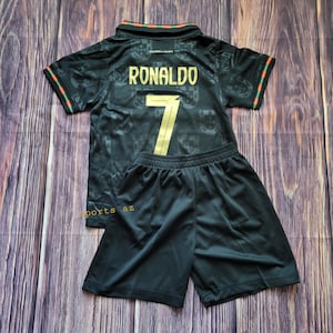 Portugal Kid's Uniform, Soccer Outfit, Jersey and Shorts, Futbol Uniform, Unbranded BLK 2
