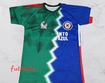 Cruz Azul Mexico Jersey, 2 in 1 Soccer Jersey | Men's Soccer Jersey | Mexico National Soccer Team,La Maquina Cementera
