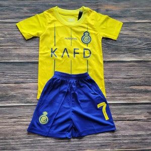 Al Nassr Kid's Uniform, Soccer Outfit, Jersey and Shorts , Futbol Uniform, Unbranded