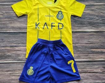 Al Nassr Kid's Uniform, Soccer Outfit, Jersey and Shorts , Futbol Uniform, Unbranded