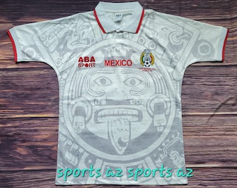 Mexico Jersey Retro 1998 Soccer Jersey | Mens Soccer Jersey |Mexico National Soccer Team, Retro player version, White Color