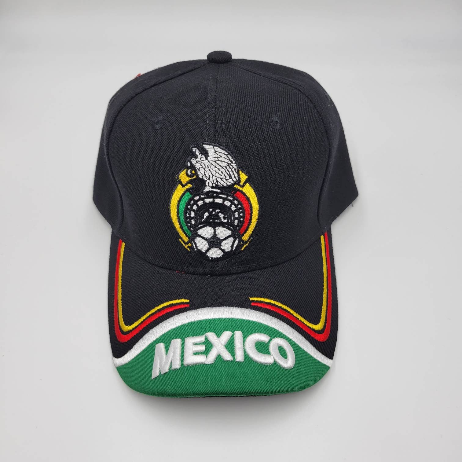 Mexico Soccer Cap, Multi-color Soccer Hat , Gorra De Mexico Aguila Logo , Adjustable