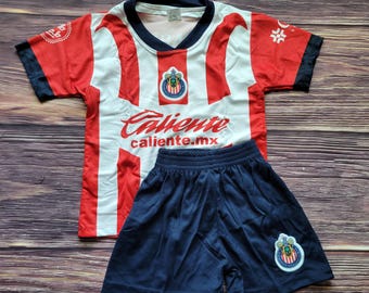 Chivas  Kids Jersey, Soccer Uniform, Soccer Outfit,  Guadalajara Jersey and Shorts