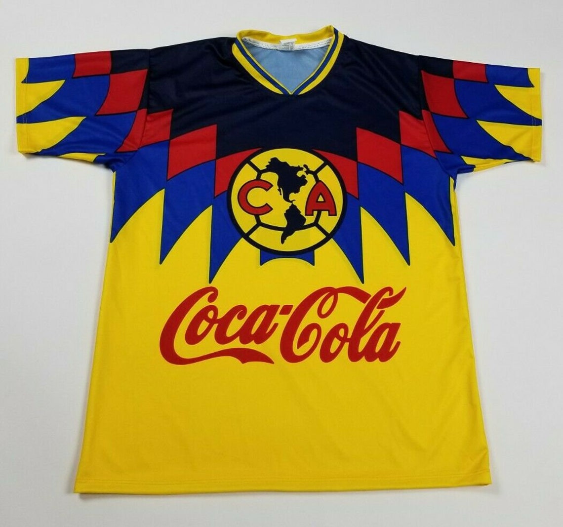 Club America Jersey Las Aguilas Black & Yellow Retro Soccer Etsy New