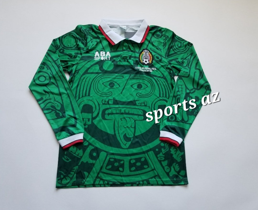 Mexico Jersey Retro 1998 Soccer Jersey Men's Long Sleeve Soccer