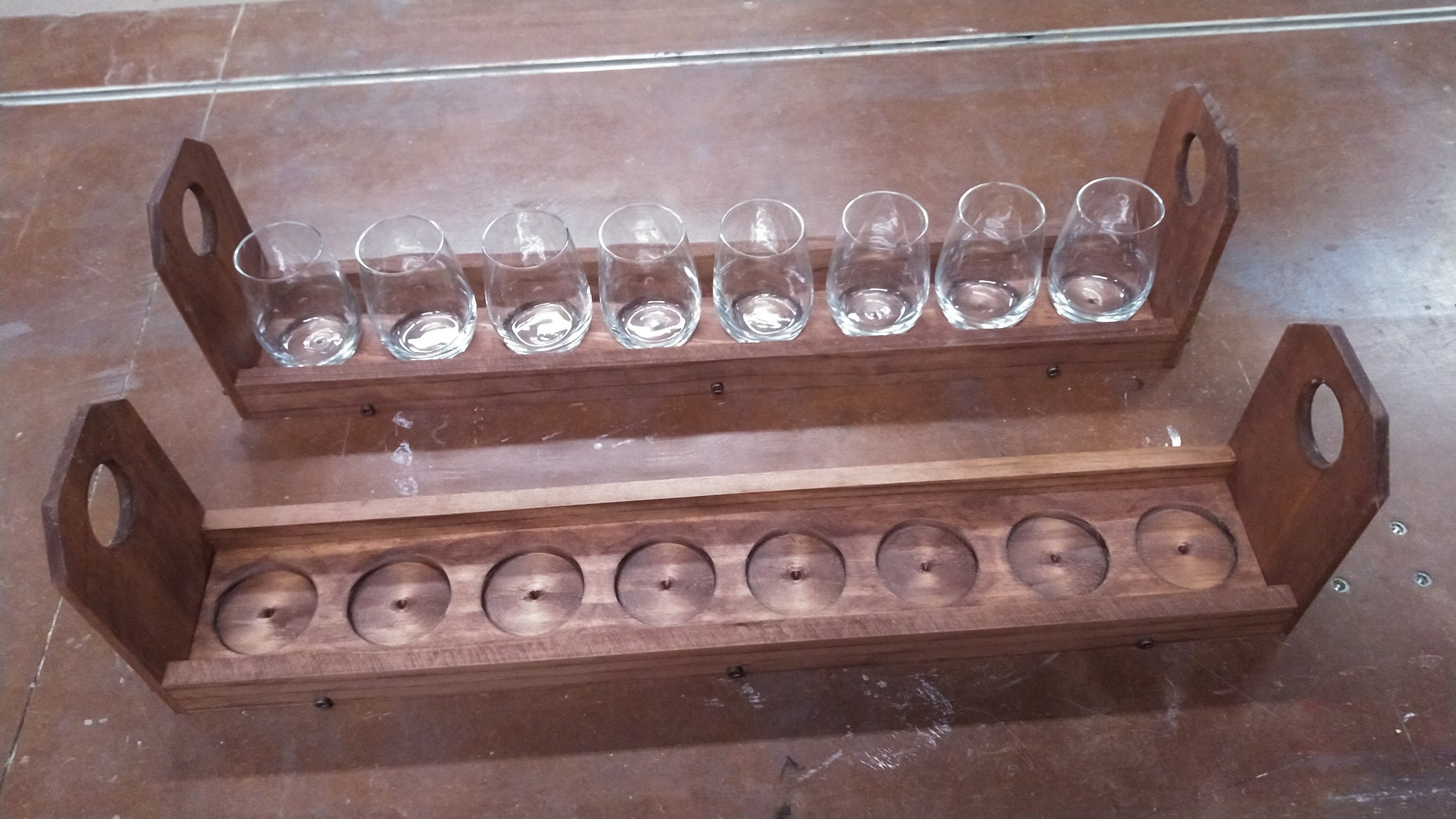 Stem Wine Glass Flight Tasting Paddles Wine Serving Paddles Etsy