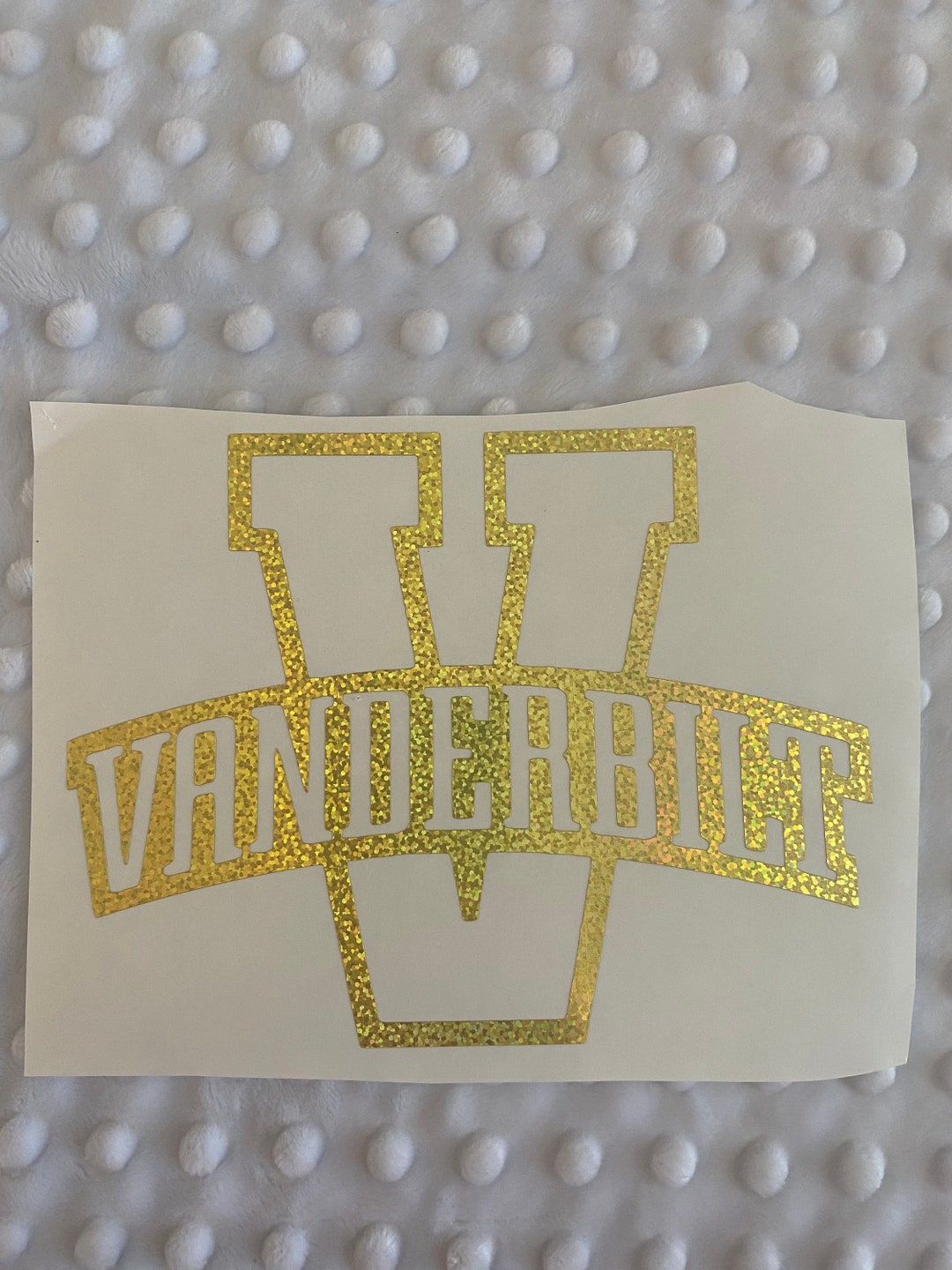 Vanderbilt University Commodores Gold Glitter Logo Vinyl Etsy