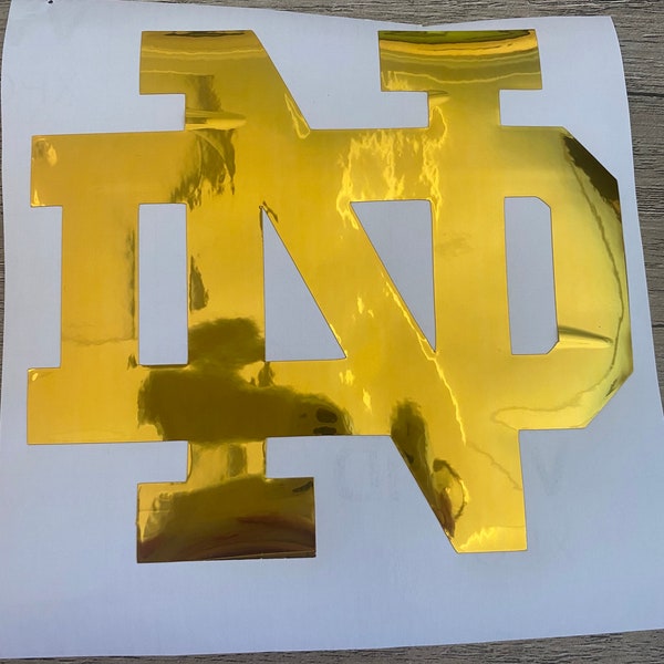 Notre Dame Fighting Irish Gold "ND" Logo Vinyl Decal