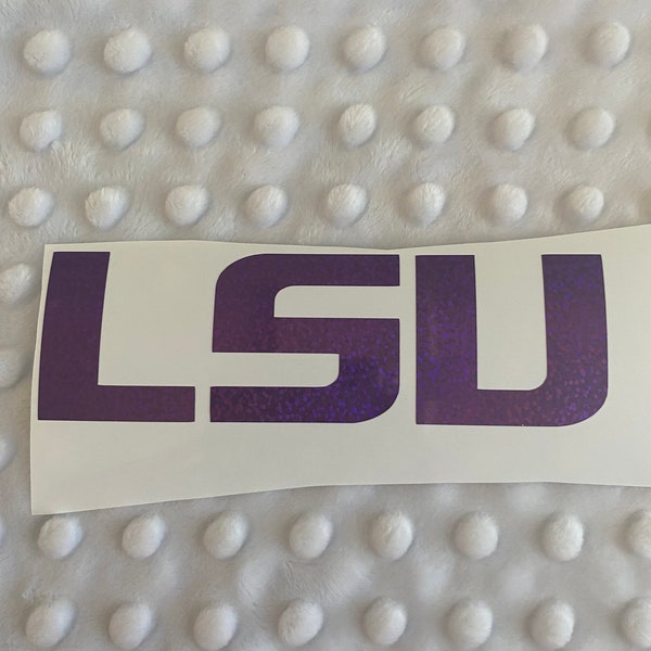 Louisiana State University - LSU Tigers - Purple Glitter Logo Vinyl Decal
