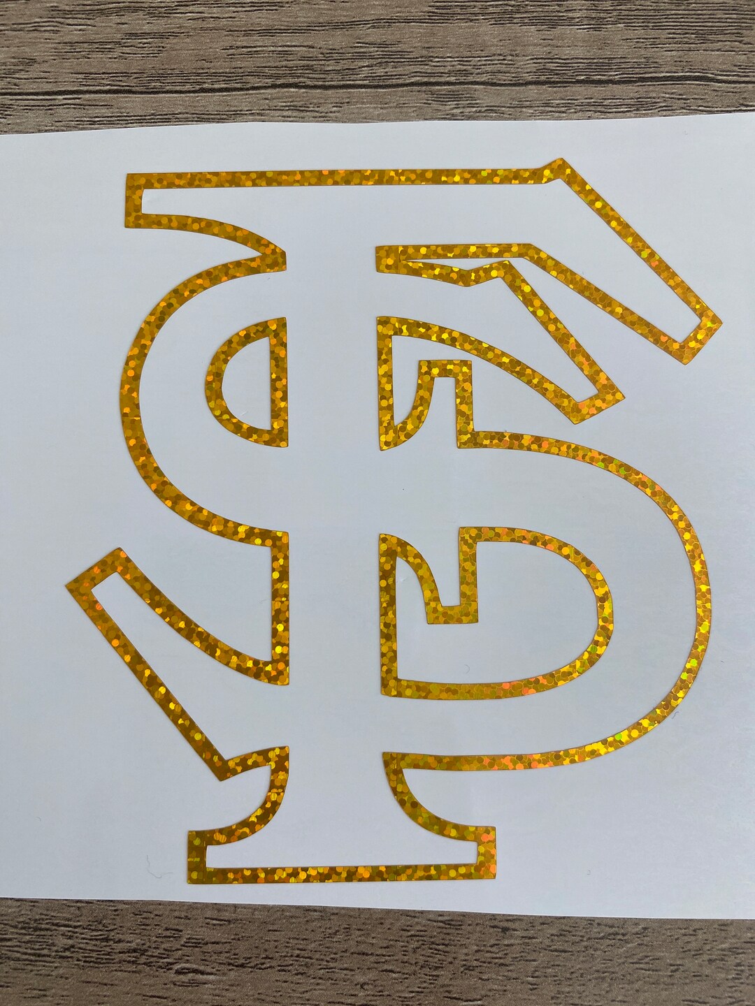 Florida State Seminoles Gold Glitter Vinyl Decal fs Outline Logo ANY ...