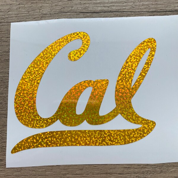California Golden Bears - Gold Glitter "Cal" Logo Vinyl Decal