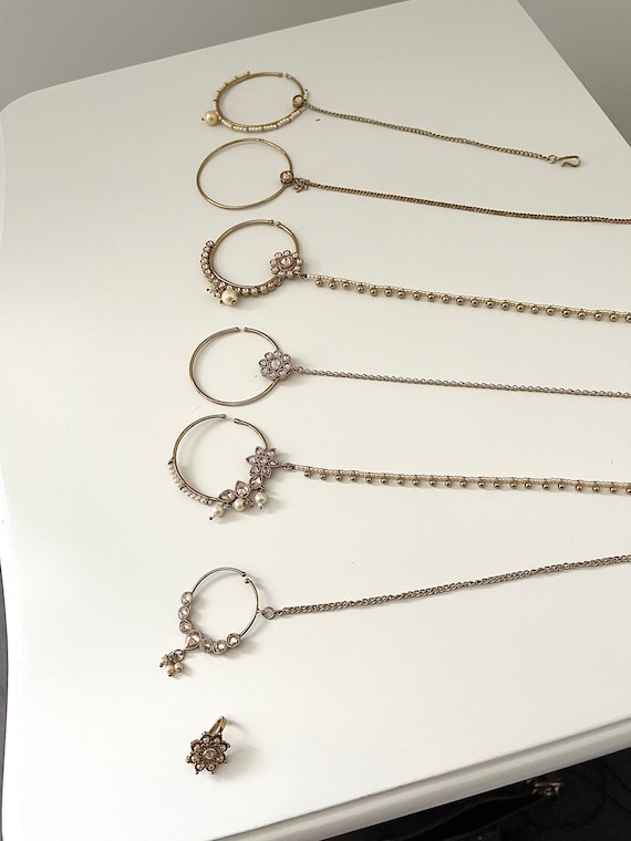 Simple nose ring shop with chain