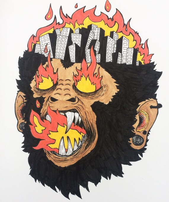 Fire coming. Fire coming. Fire will come. Обезьяна из гориллаз. Fire coming.