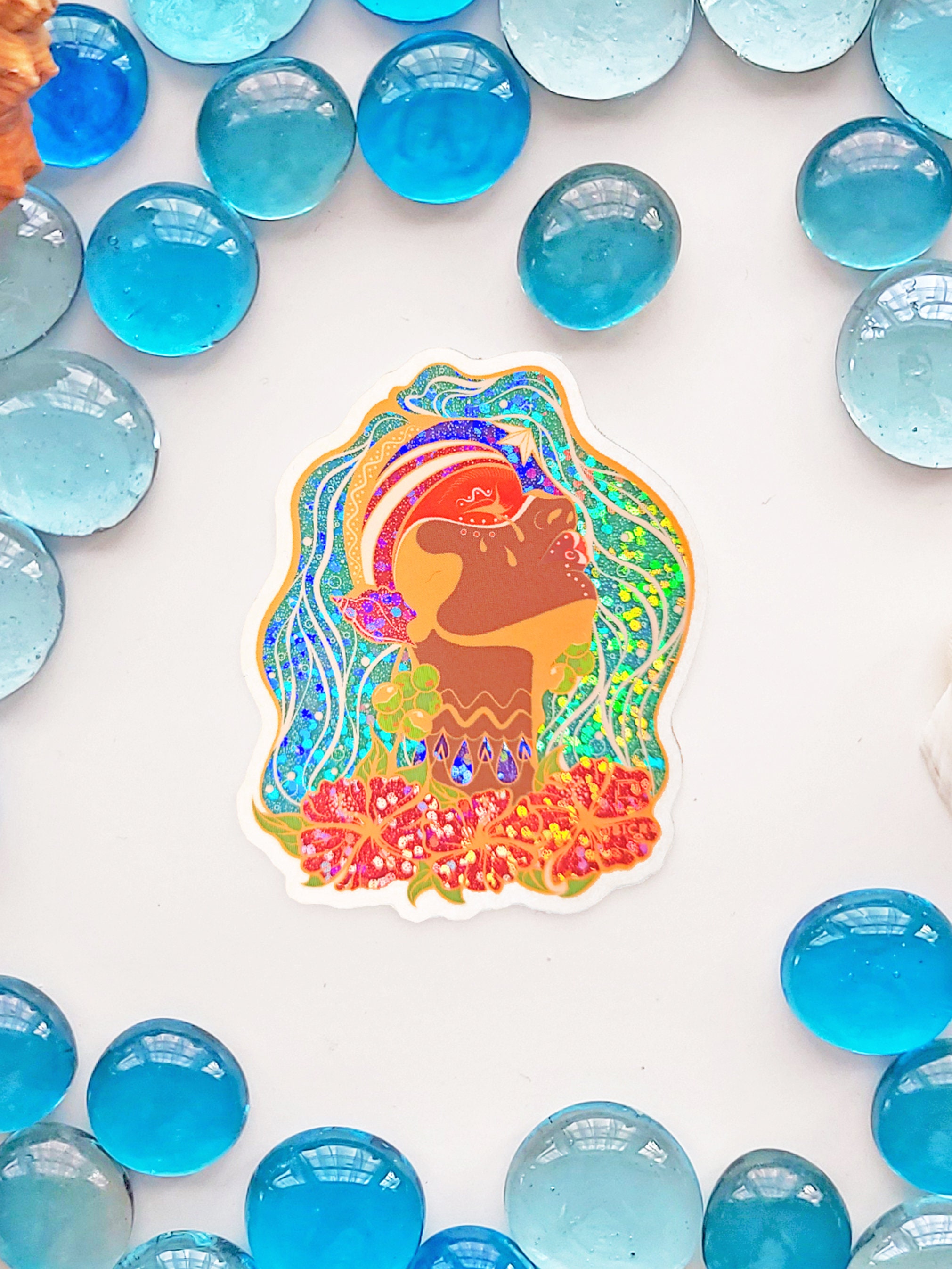 La Diosa Caribe Sticker | Etsy