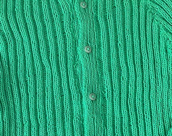 Handmade Girl's Cardigan Bright Green