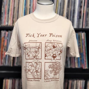 Pick Your Poison | Spooky Goth Shirt | Herbology Shirt | Gifts for Her | Comfy Soft Shirt | Witchy Shirt by HappyNerdyShirtCo