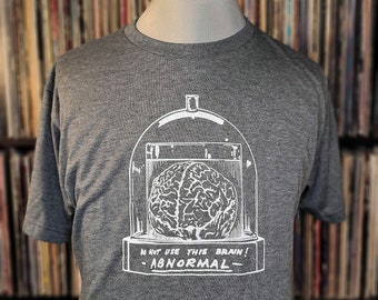 Abnormal - Brain in Jar | Spooky Halloween Comfy Handmade shirt | Horror Fan Shirt | Movie Lover Gift by Happy Nerdy/HappyNerdyShirtCo