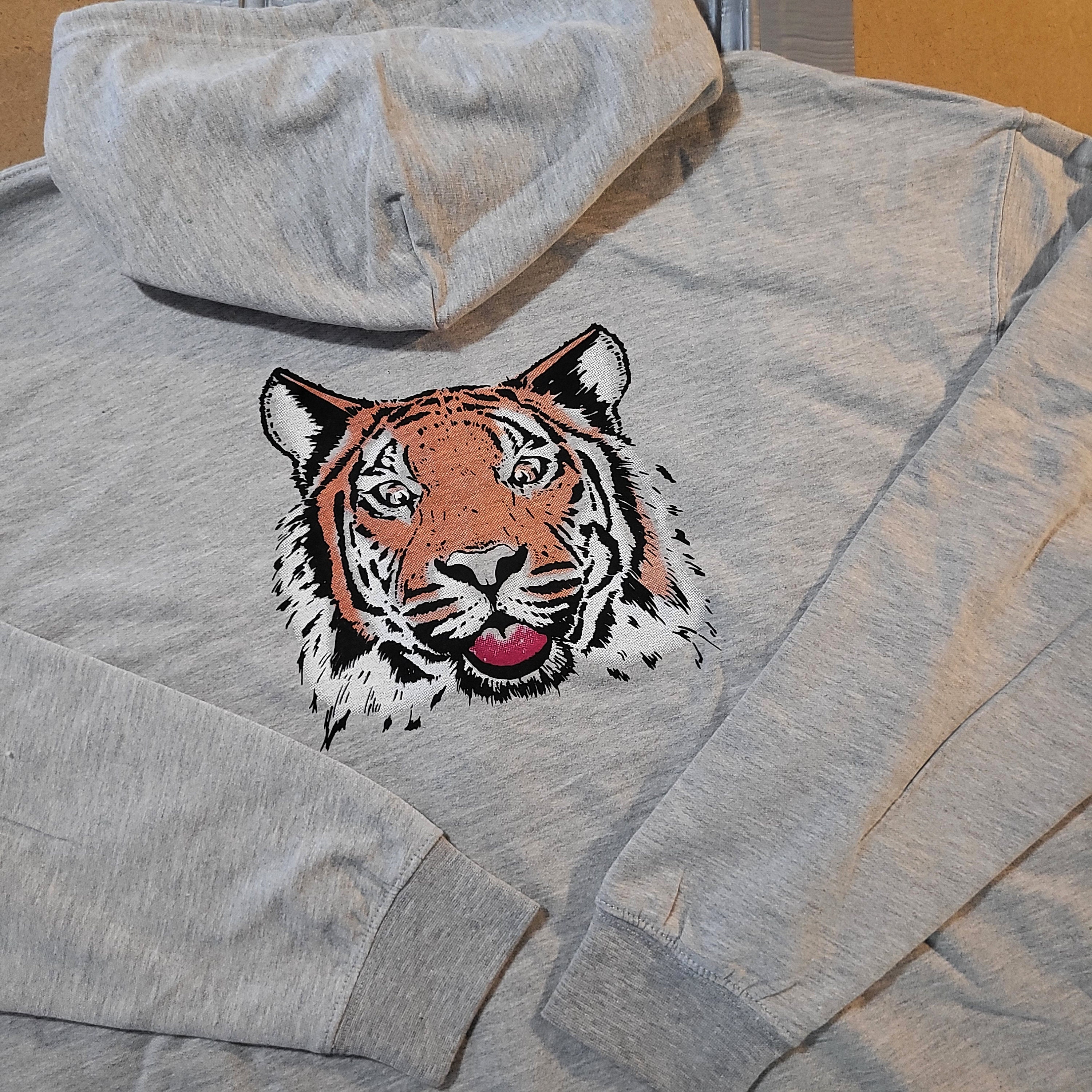 Happy Tiger Full Zip Lightweight Hoodie by Happy Nerdy