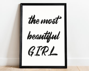 Most Beautiful Girl - Etsy