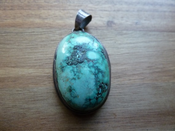 Sterling and Turquoise Pendant - image 1