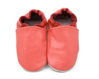 Soft Sole Baby and Toddler Coral Leather Bootie Crib Shoe -Girls-