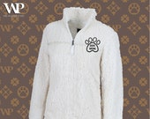 Dog Mom Unisex Pullover Boxercraft Quarter Zip Sherpa Embroidered 1 4 Zip Dog Mom Sherpa Gifts for Her