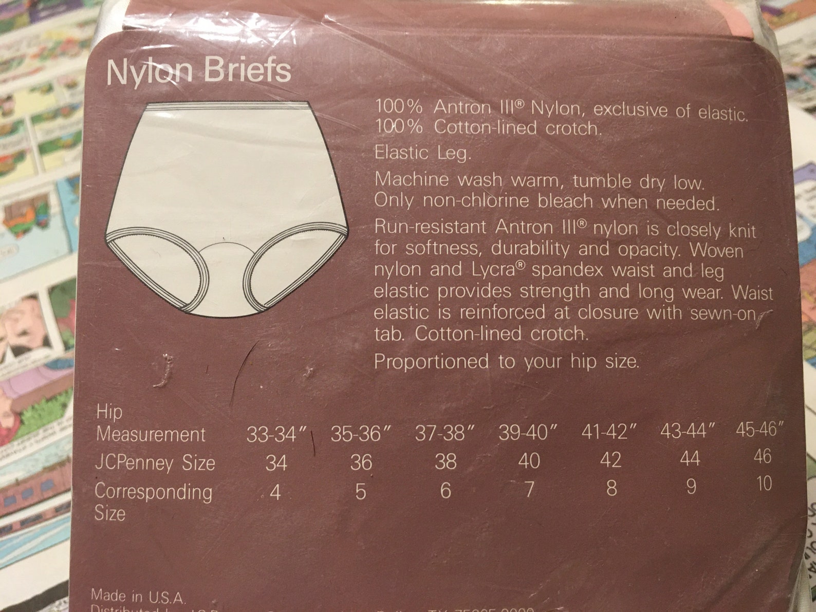 jcpenney warner panties