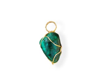 Hand Wrapped Crystal Pendants MalachiteSodalitePeach Agate Unakite