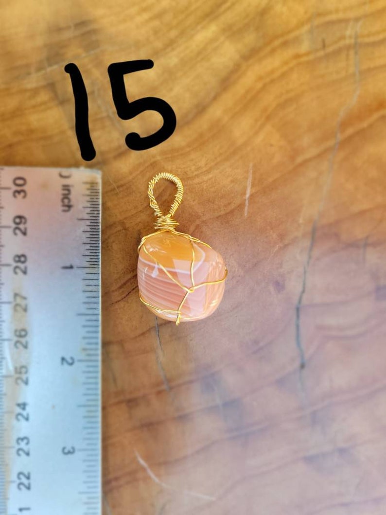 Hand Wrapped Crystal Pendants MalachiteSodalitePeach Agate Unakite