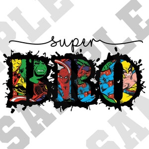 SVG PNG e JPG Pai, irmão maravilha, maravilha, super-herói, aniversário da maravilha, camisa do irmão, arquivo de sublimação