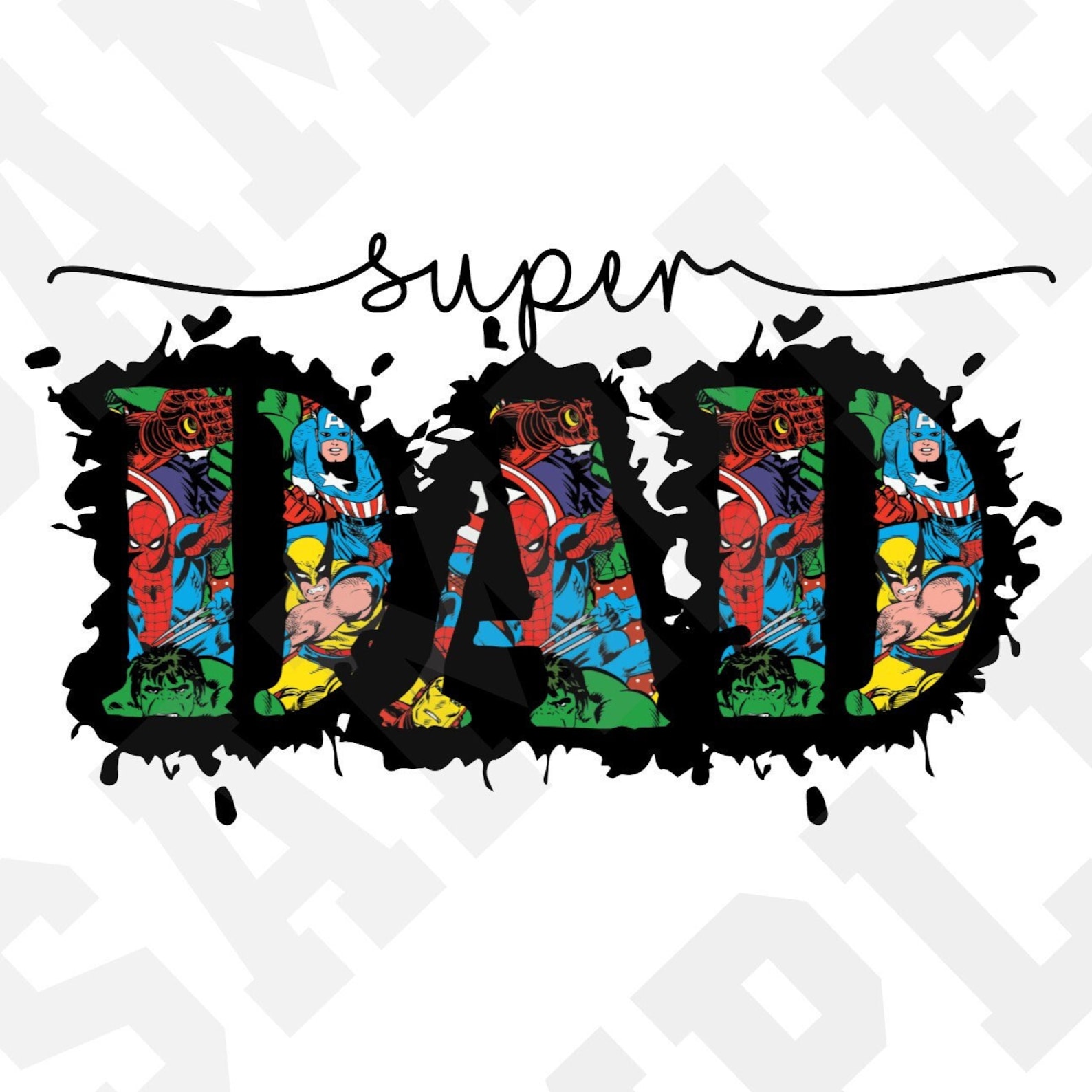 SVG PNG and JPG Dad, Marvel Brother, Marvel, Superhero, Marvel Birthday ...
