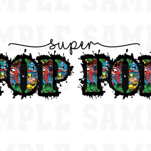 SVG PNG e JPG super Pop pop, vovô maravilha, super-herói, aniversário da maravilha