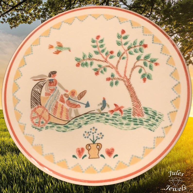 Vintage Villeroy /& Bock American Sampler Trinket Box 1981