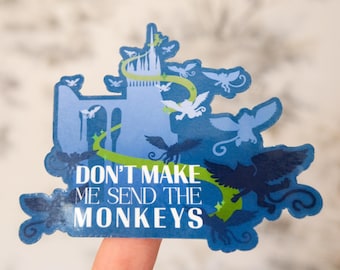 Sticker van het kasteel van de boze vliegende apen | Oz Broadway-musical