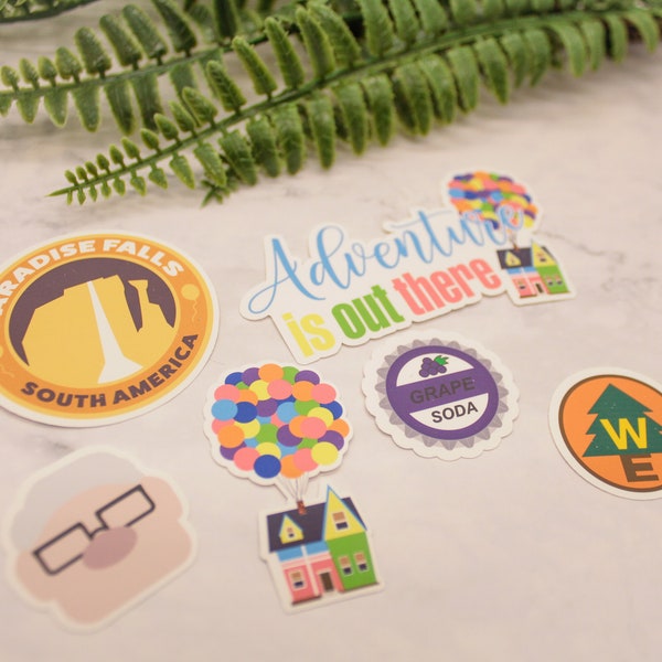 UP Inspired Stickers, Paradise Falls, Mr. Fredrickson, Grape Soda - RRDesigned