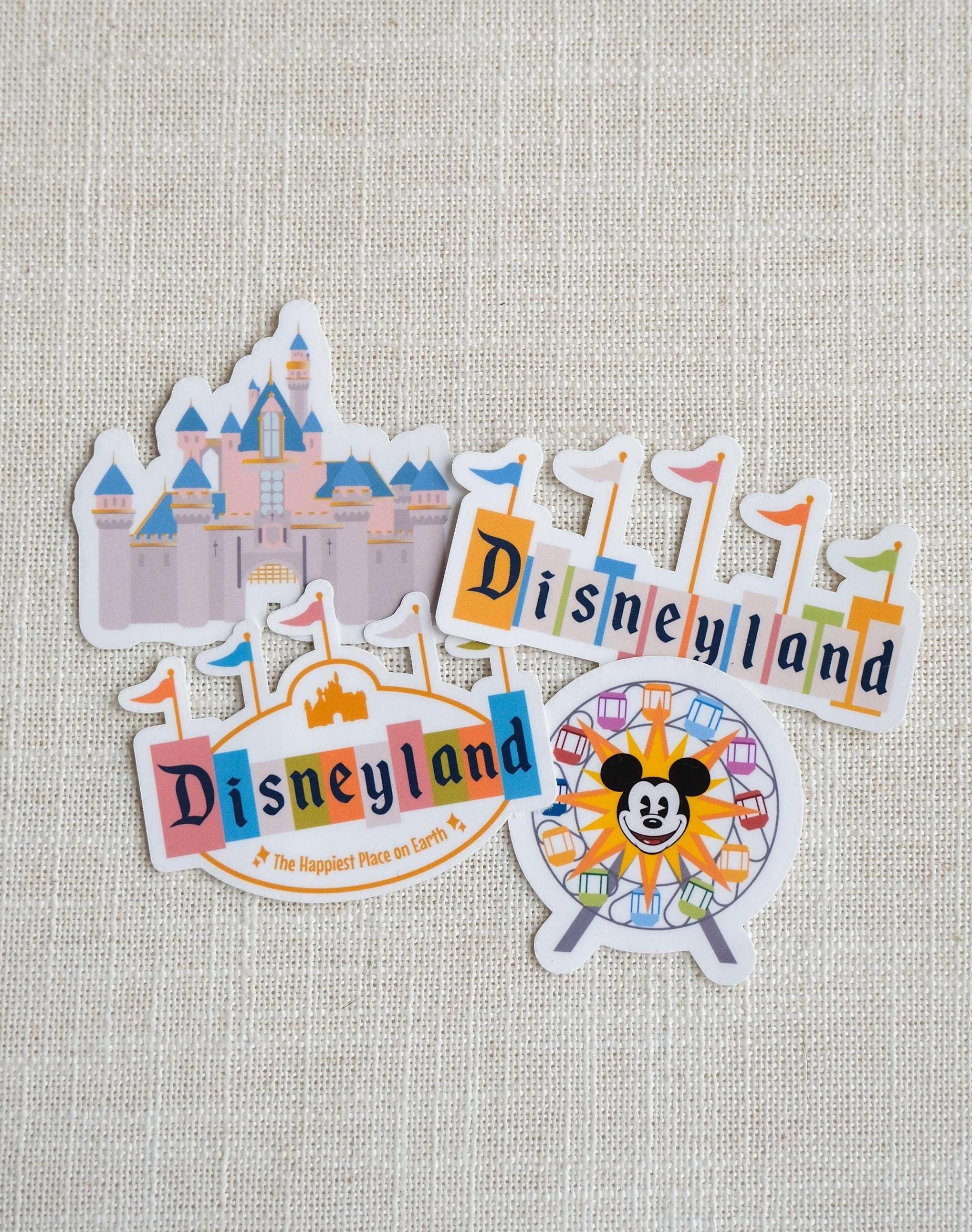Classic Disneyland Stickers | Disney, Disneyland Sign, Mickey's Fun Wheel Waterproof Shiny or Holographic Sticker | Riley Rudd Co.