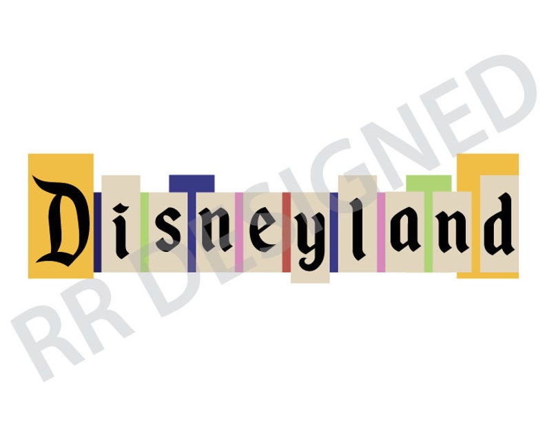 Retro Disneyland Sign Digital File Rrdesigned - Etsy